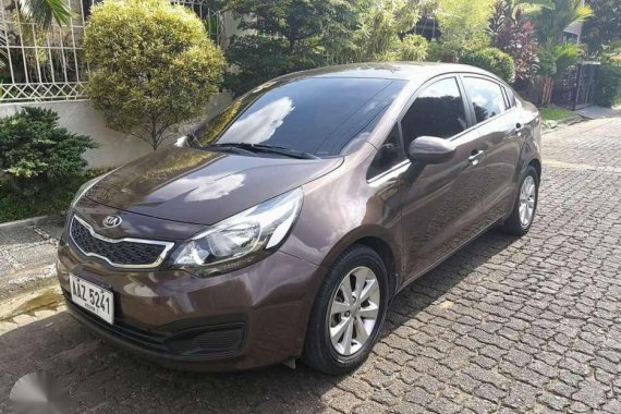 Kia Rio 2014 Manual Brown Sedan For Sale 