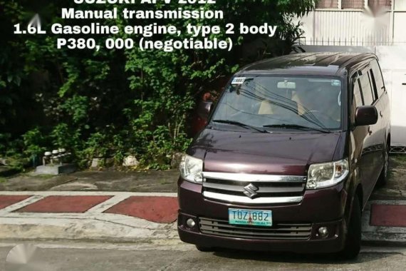 SUZUKI APV 2012 Manual transmission for sale