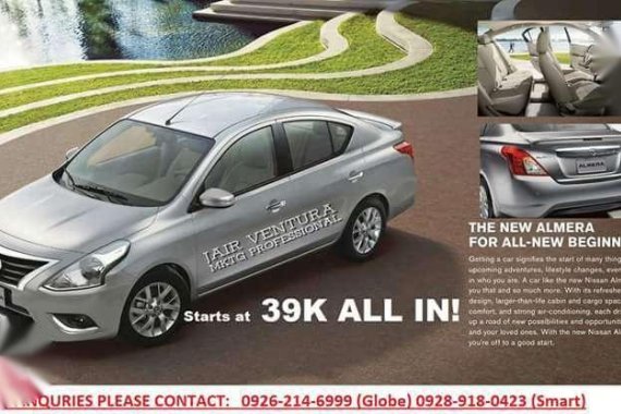 2018 Euro4 Nissan Almera Low 39K All IN for sale