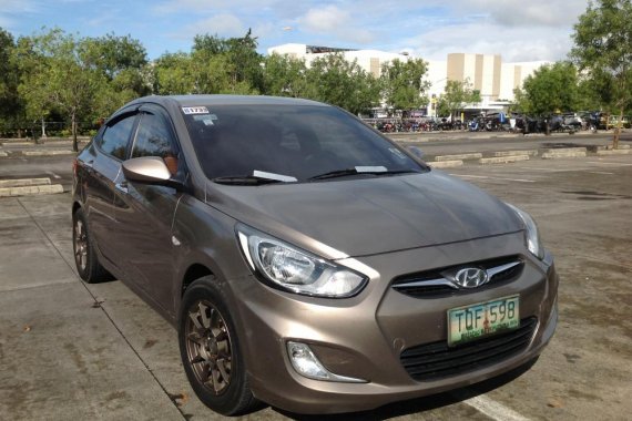Hyundai Accent 2012 Automatic 1.4L Gas Brown For Sale 