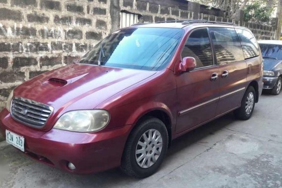 Kia Sedona 2003 Manual Red Van For Sale 