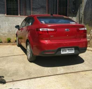 Kia Rio 2015 Manual Red Sedan For Sale 