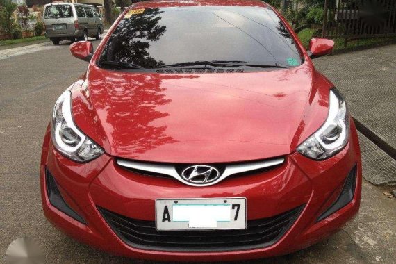 2015 Hyundai Elantra 1.6E AT Red Sedan For Sale 