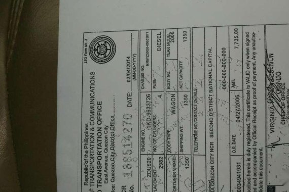 Toyota Fortuner 2006 for sale