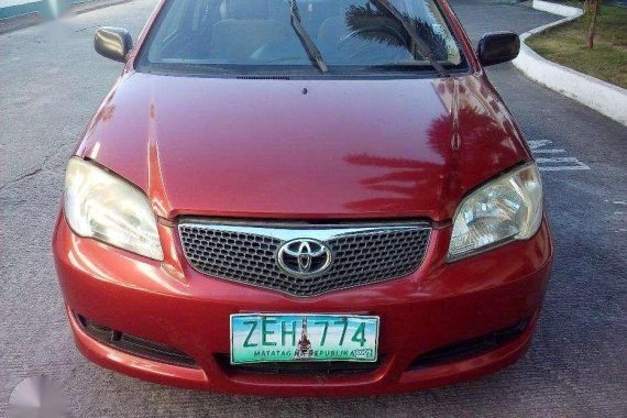 Toyota Vios 1.3 J 2006 Manual Red Sedan For Sale 