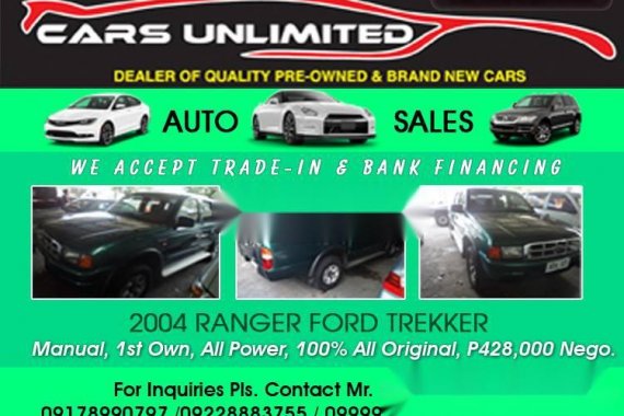 2004 RANGER FORD TREKKER CARS UNLIMITED Auto Sales