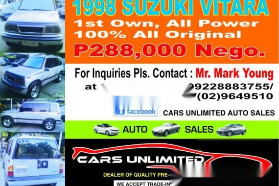 Good as new Suzuki Vitara 1998 for sale