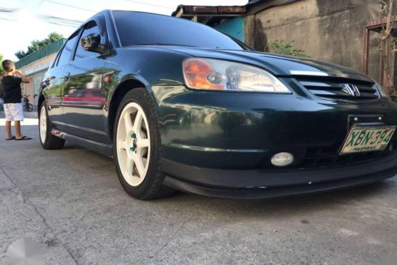 Honda Civic Vti-s 2002 Green Sedan For Sale 