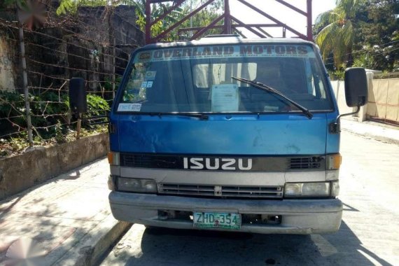 Isuzu ELF NPR Dropside Blue Truck For Sale 