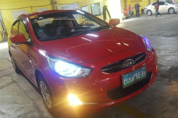 Hyundai Accent Gas Manual Red Sedan For Sale 