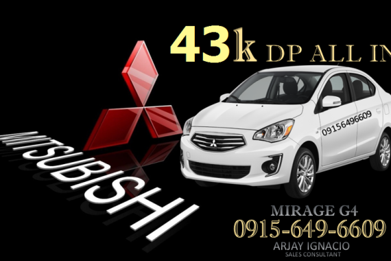 MITSUBISHI MIRAGE G4 ALL IN PROMO 2018 for sale