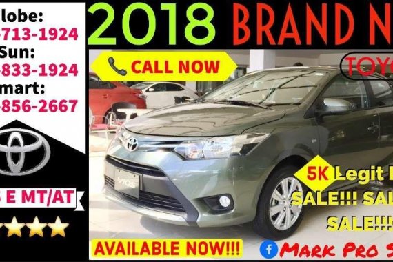 2018 Toyota Vios E AT MT 5k DP Only All IN Promo