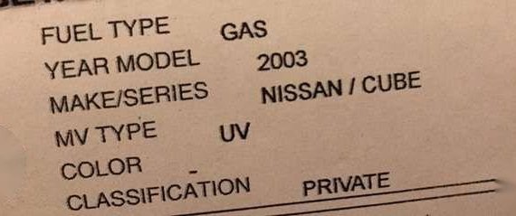 Nissan Cube 2003 Model FOR SALE 