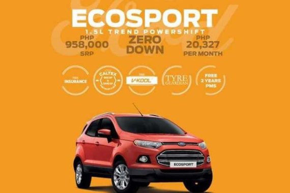 Zero down Payment ALL 2018 Ford Ecosport For Sale 