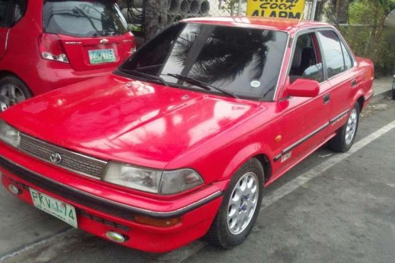 1989 Toyota Corolla GL Well Kept Red For Sale 