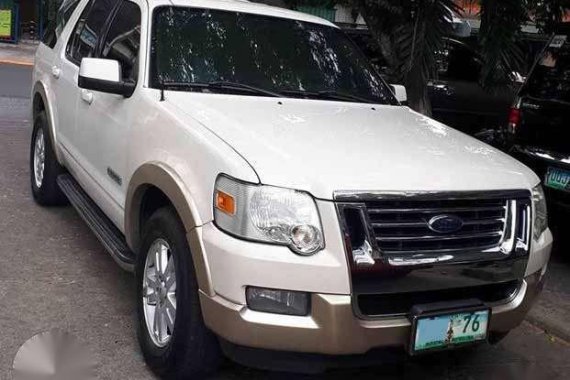 Ford Explorer 2008 Eddie Bauer white FOR SALE