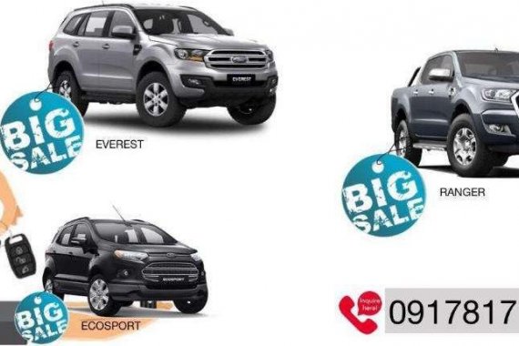 ZERO DOWNPAYMENT for Brand New Ford Everest Ranger and Ecosport