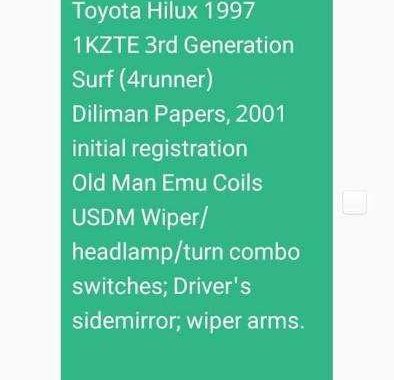 1997 Toyota Hilux 1997 1KZTE Surf FOR SALE