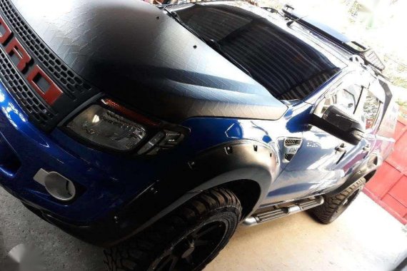 Ford Ranger 2014 Manual Blue Pickup For Sale 