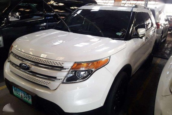 2013 Ford Explorer 3.5 V6 White AT Gas