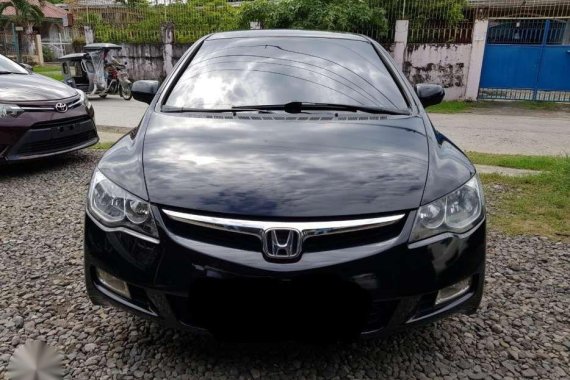 2008 honda civic 1.8v black sedan for sale 