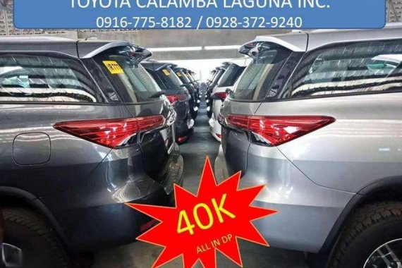 2018 Toyota Fortuner 40k Avanza 31k Yaris 25k Rush ALL IN DP