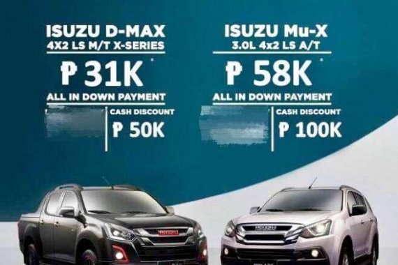 Isuzu D-max and Mux New 2018 For Sale 