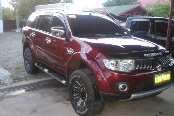 mitsubishi montero gls v 2012 red for sale 