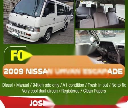 2009 Nissan Urvan Escapade for sale