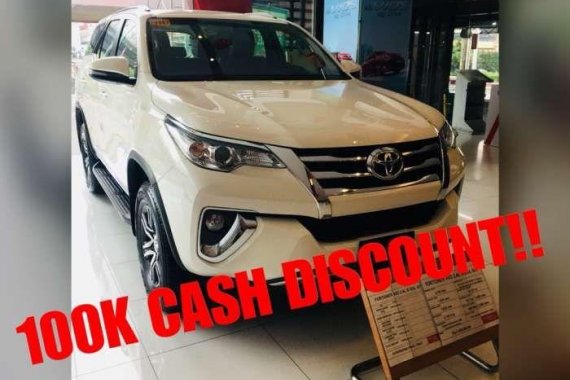 2018 TOYOTA Fortuner up to 100k cash discount