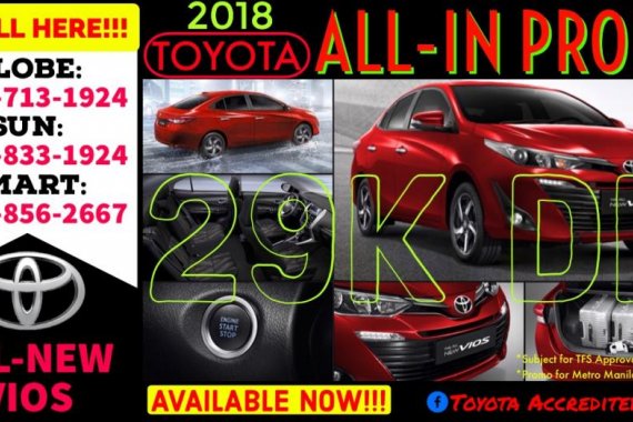 2019 Toyota Vios 29k All In Net DP Available now Call 09988562667 Brand New Casa Sale