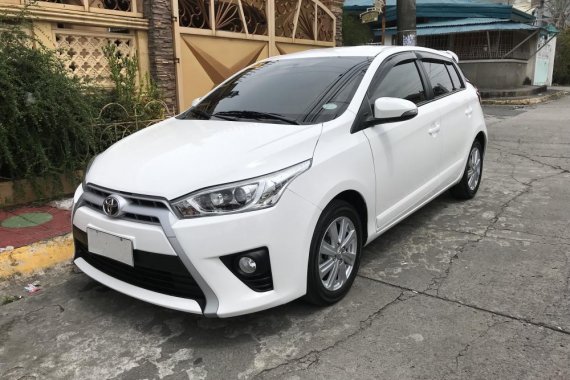 2015 Toyota Yaris G AT Gas White For Sale 
