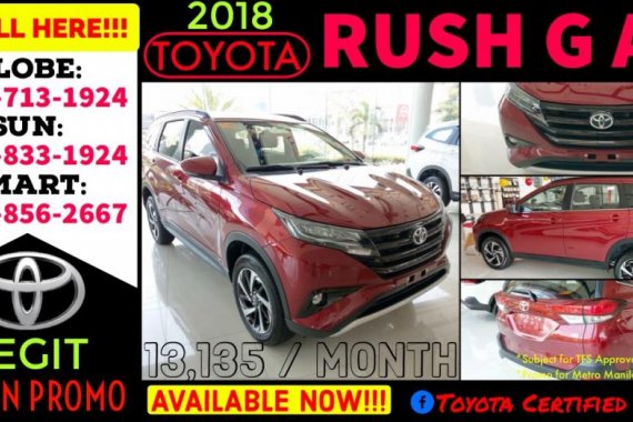 2019 New Toyota Rush G 1.5 AT Promo Available now: Call 09988562667 Brand New Casa Sale