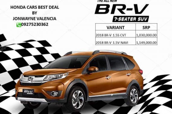 Honda Brv 1.5S CVT 2018 For Sale 