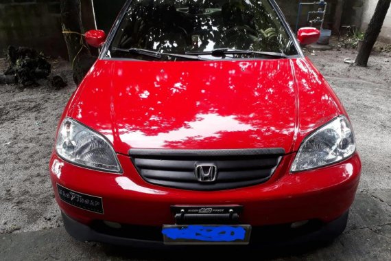 Honda Civic 2001 Gasoline Manual Red