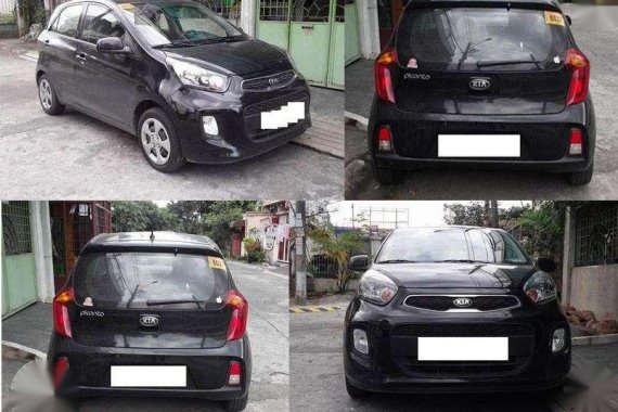 Black Kia Picanto EX 2015 AT for sale 