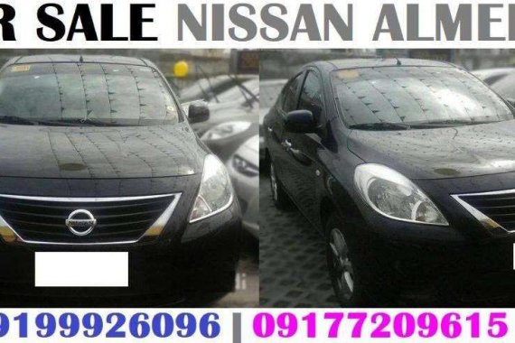 Black Nissan Almera 2015 AT for sale 