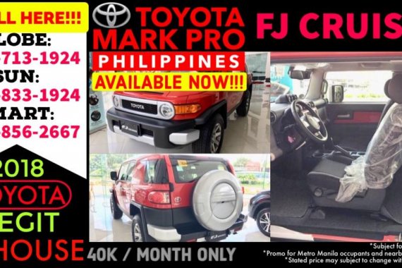 2019 Brand New Toyota FJ Cruiser AT - Call 09177131924