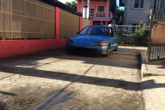 Honda Civic 1995 Gasoline Manual Blue for sale