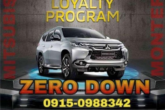 Easy to own AT ZERO DOWN Mitsubishi Montero Sport GLX MT 2018