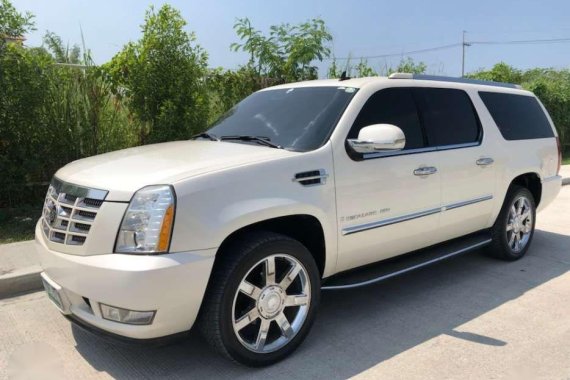 2008 Cadillac Escalade ESV Long Wheel Base White Pearl