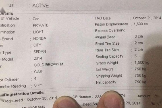 Honda City VX 2014 for sale 
