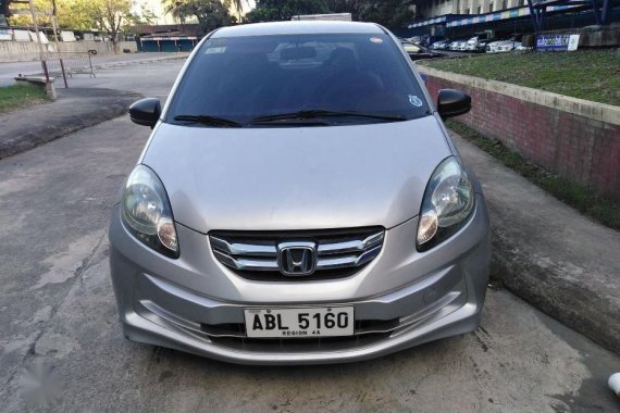 Selling Silver Honda Brio Amaze 2015 Manual Gasoline in Parañaque