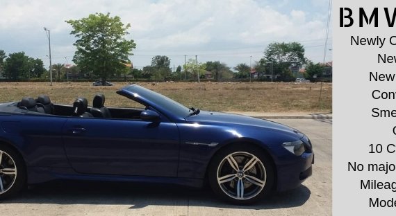 Selling Bmw M6 Convertible at 7900 km Blue