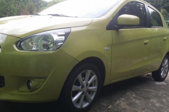 Selling Mitsubishi Mirage 2013 Hatchback Automatic Gasoline in Bayambang