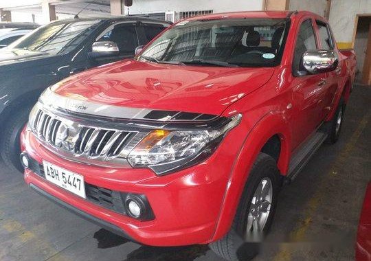 Red Mitsubishi Strada 2015 Manual Diesel for sale in Quezon City