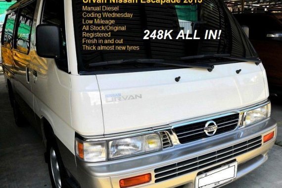 Selling Nissan Urvan Escapade 2015 Manual Diesel in Marikina