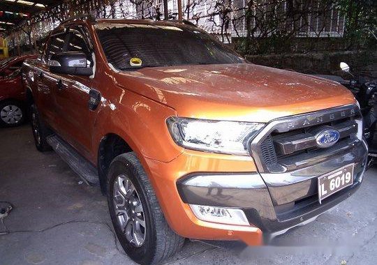 Orange Ford Ranger 2016 Automatic Diesel for sale in Antipolo