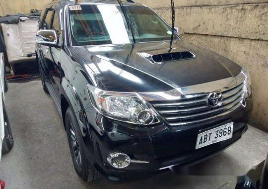 Selling Black Toyota Fortuner 2015 in Quezon City