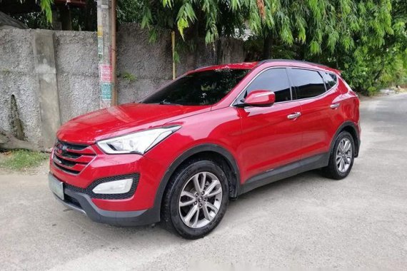 Red Hyundai Santa Fe 2013 for sale in Cebu